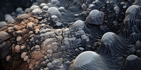 Microscope image of a material or organic surface