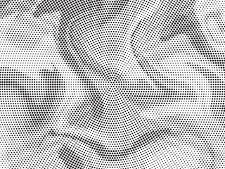Fototapete - Abstract black and white psychedelic seamless marble pattern with hallucination swirls. Vector liquid monochrome acrylic texture. Flow art. Tie dye simple artistic effect. 