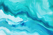 Teal And Blue Watercolor Background Paisley Texture, In The Style Of Minimalist Abstract, Stripes Painting, Cellular Formations, Close-up, Futuristic Organic, Jagged Edges, Minimalist Backgrounds.