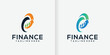 collection of circle progress logo designs with creative arrow financial logos and twin financial company logos