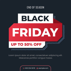 Wall Mural - Black friday social media banner background