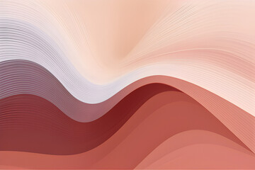 Wall Mural - Graphic Design Background With Modern Waves Background Illustration With Sienna, Pastel Gray and Old Mauve Color. Can Be Used as Card, Wallpaper or Background Texture.