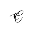 initial letter cc unique monogram logo vector black color