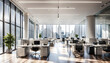 © anmitsu - A large, bright and open glass office with a luxurious, modern, simple and contemporary design.