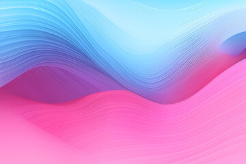 Wall Mural - Vibrant Colored Banner Background With Pastel Violet, Hot Pink and Sky Blue Color. Abstract Waves Design.