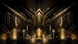 great gatsby black and gold art wallpaper
