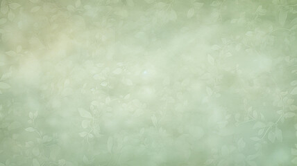 vintage green wallpaper with barely noticeable floral ornament, background with a copy space