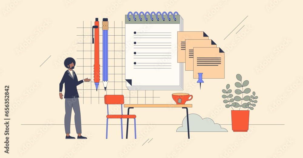 Plan and prioritize for effective time management retro tiny person ...