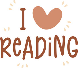 Wall Mural - I Love Reading Lettering Sticker