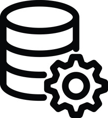 Wall Mural - database management icon vector