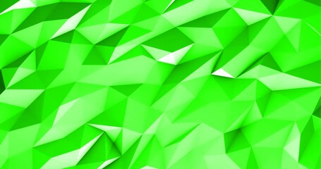 Wall Mural - abstract green chroma key geometrical plexus like background with movement