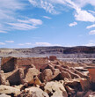 Overview of Pueblo Bonito, Anasazi Indian ruins