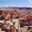 Overview of Pueblo Bonito, Anasazi Indian ruins