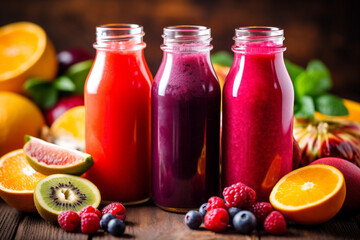 Wall Mural - Juice raw drink diet healthy fruit smoothie