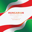 Hungarian Republic Day design template good for celebration usage. hungarian flag design. flat design. vector eps 10.