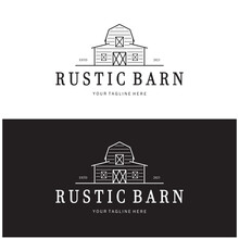 Vintage Organic Farmhouse Or Barn,warehouse, Rustic Barn And Animal Farmhouse Logo Design.