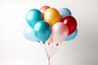 Balloons on white background, ai generated