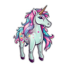 illustration of a cartoon pony sticker