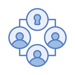 Wall Mural - group security icon. internet security, creative group security concept