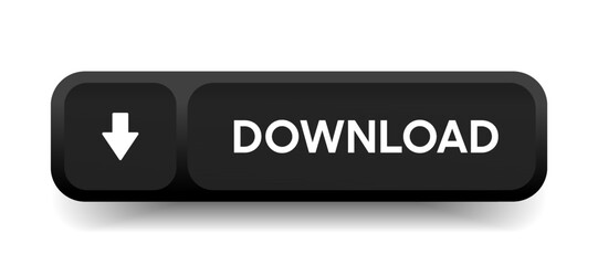 Leinwandbilder - 3D blue download button icon. Upload icon. Down arrow bottom side symbol. Click here button. Save cloud icon push button for UI UX, website, mobile application.