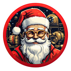 Wall Mural - Happy Santa Christmas Sticker