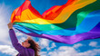 © Antonio - woman with rainbow flag
