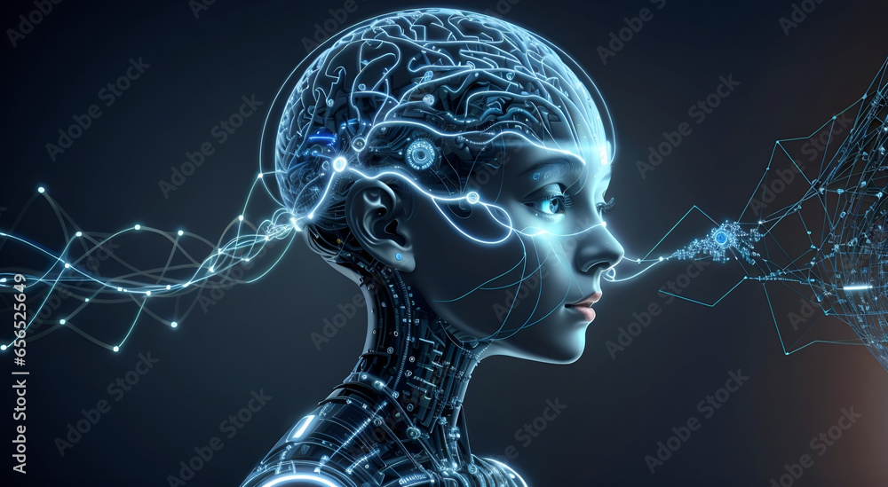 Neural network of big data and artificial intelligence circuit board in ...