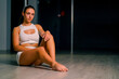 portrait of young beautiful sexy girl after pole dancing class active lifestyle hobby