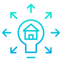 Poster - Outline gradient Home Light icon