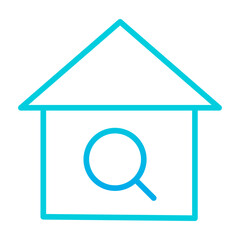 Wall Mural - Outline gradient Search Property icon