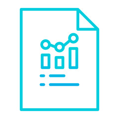 Sticker - Outline gradient Analysis Document icon