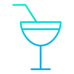 Canvas Print - Outline gradient Drink bottle icon