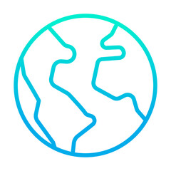 Poster - Outline gradient Earth icon