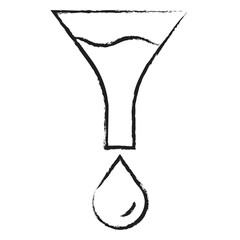 Sticker - Hand drawn  Funnel drop icon