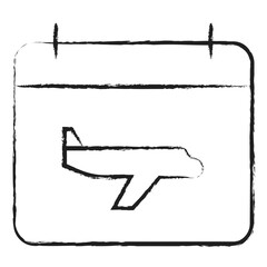 Poster - Hand drawn Flight Calendar icon