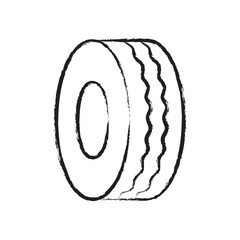 Sticker - Hand drawn Tyre icon