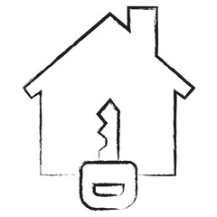 Wall Mural - Hand drawn House Key icon