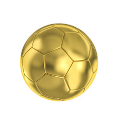 Wall Mural - gold football ball isolated on white.