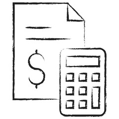 Wall Mural - Hand drawn Budget document icon