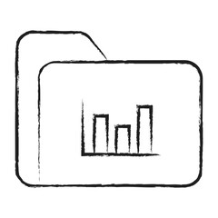 Canvas Print - Hand drawn Folder Analytics icon