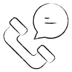 Poster - Hand drawn Call chat icon