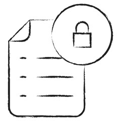 Poster - hand drawn user document icon