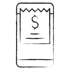 Poster - Hand drawn Mobile Invoice icon