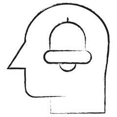 Poster - Hand drawn Human mind Notification icon