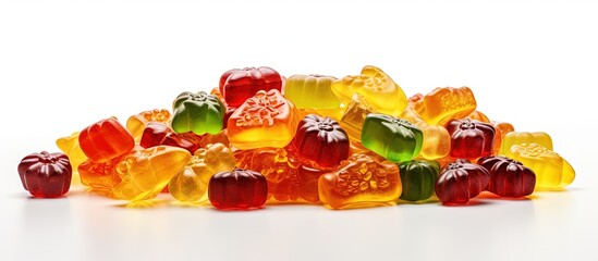 Sticker - fruit marmalade candies on a white background