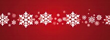 Merry Christmas Background With Snowflakes Drawn On The Red Background Generative AI
