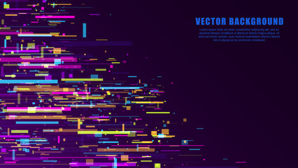 Glitch error effect. Digital background. Vector illustration