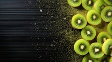 Kiwi Slices Tropical Fruit Background