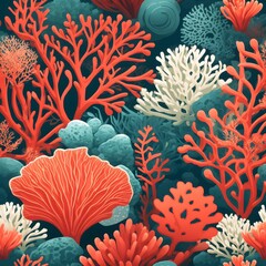 Coral illustration Ai Generative