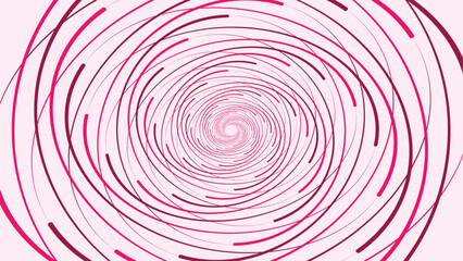 Wall Mural - Abstract spiral pink line round background. This minimalist design line symbol style background can be used as a banner. 